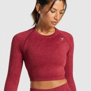 Gymshark Adapt Fleck Seamless Long Sleeve Crop Top